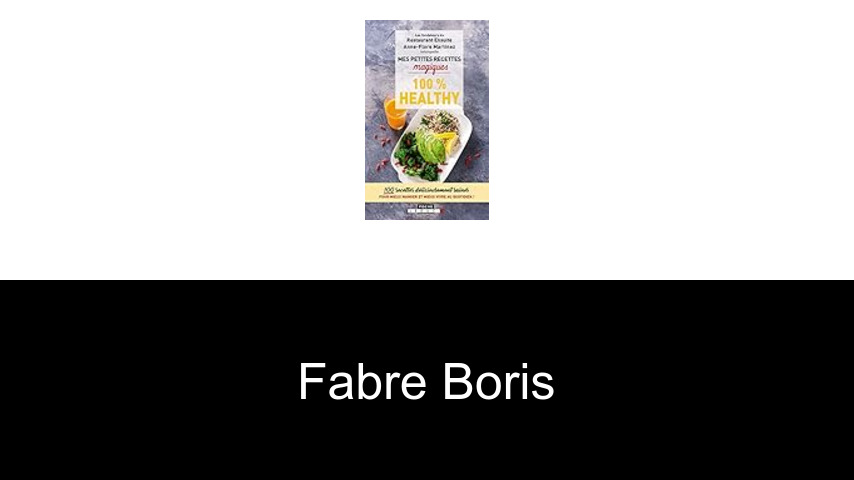 livres de Fabre Boris