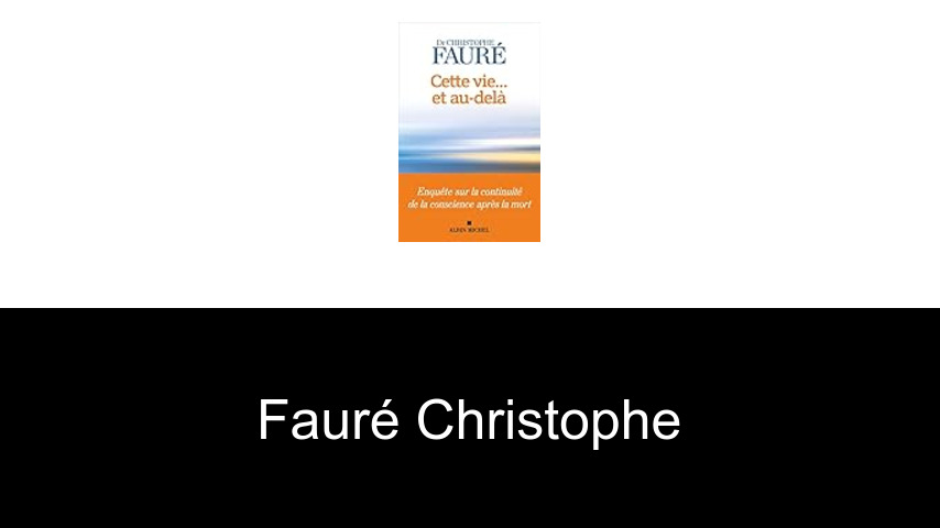 livres de Fauré Christophe