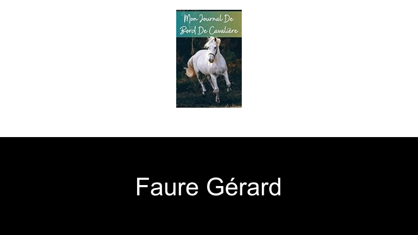 livres de Faure Gérard