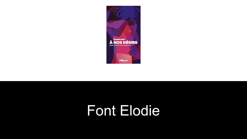 livres de Font Elodie