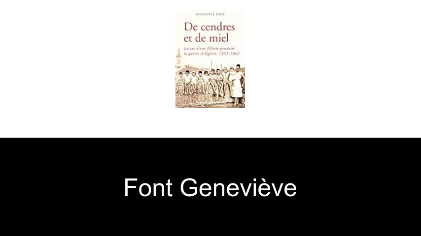 livres de Font Geneviève