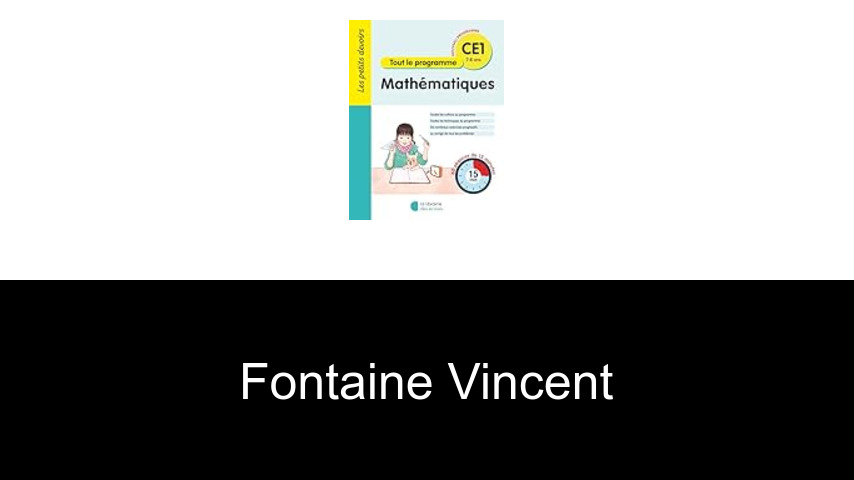 livres de Fontaine Vincent