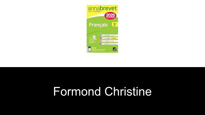 livres de Formond Christine