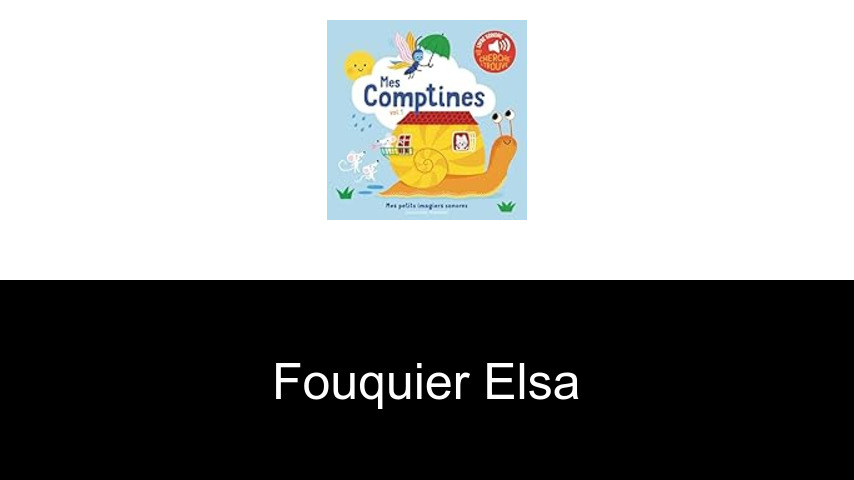 livres de Fouquier Elsa
