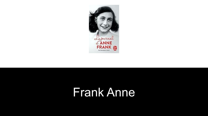 livres de Frank Anne