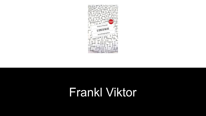 livres de Frankl Viktor