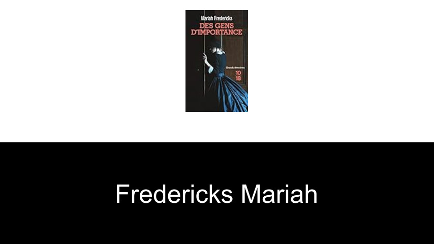 livres de Fredericks Mariah
