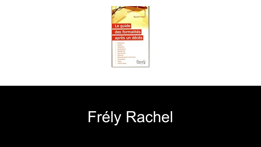livres de Frély Rachel