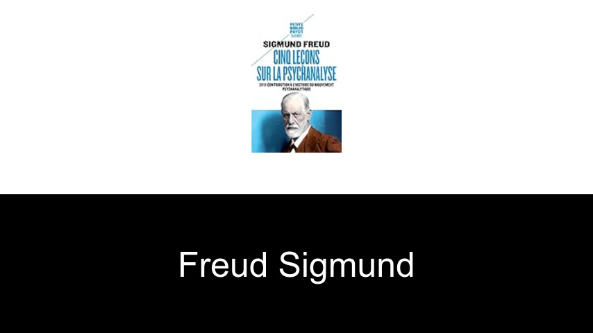 livres de Freud Sigmund