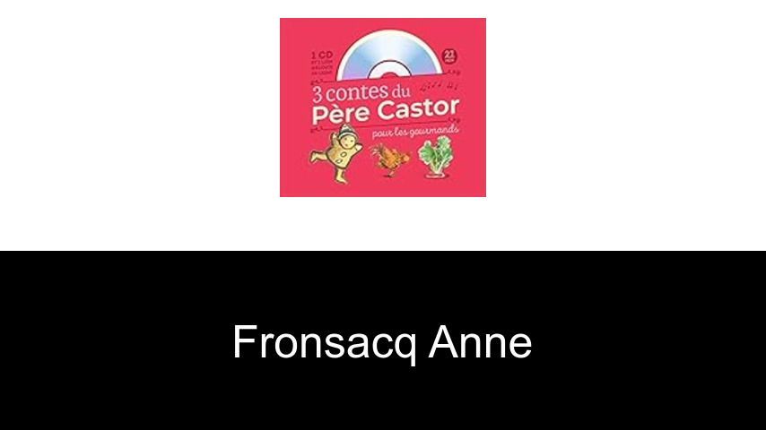 livres de Fronsacq Anne