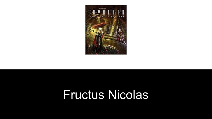 livres de Fructus Nicolas