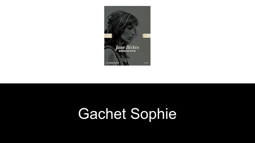 livres de Gachet Sophie