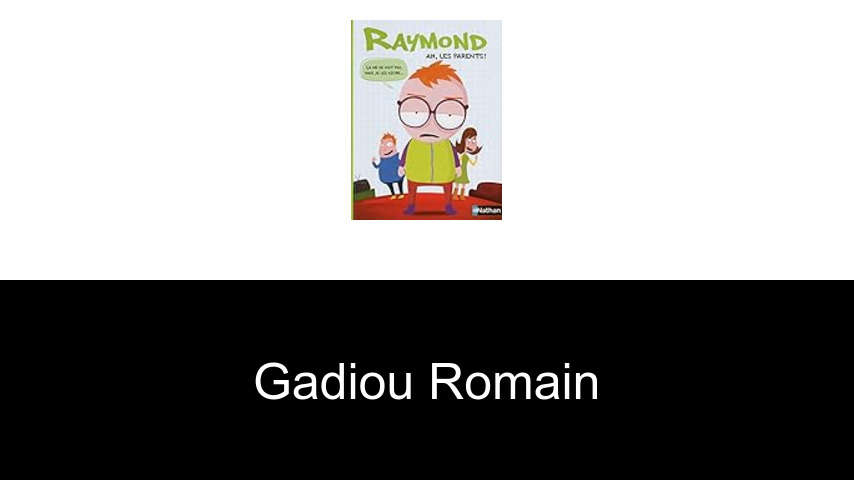 livres de Gadiou Romain
