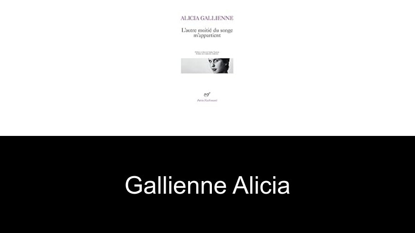 livres de Gallienne Alicia
