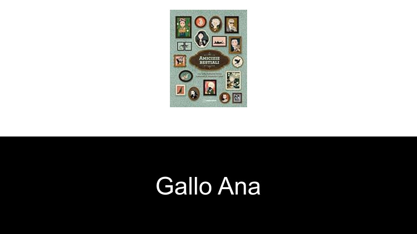 livres de Gallo Ana