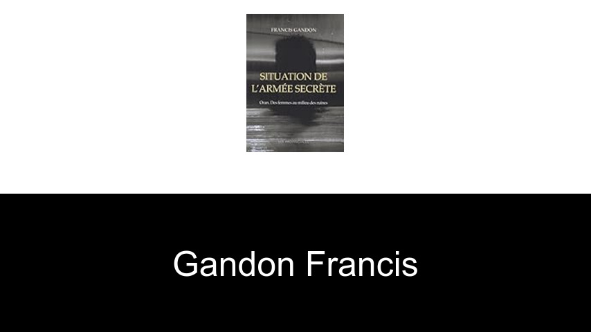 livres de Gandon Francis
