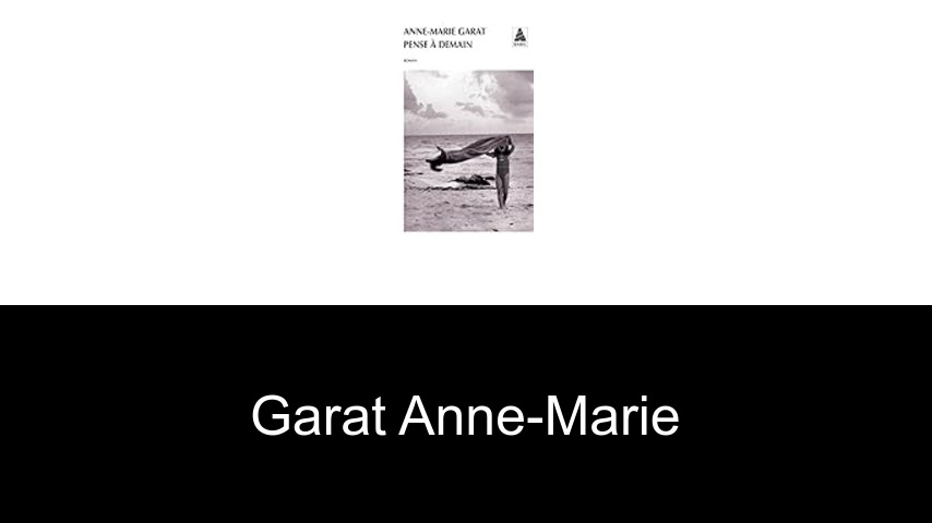livres de Garat Anne-marie