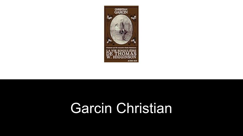 livres de Garcin Christian