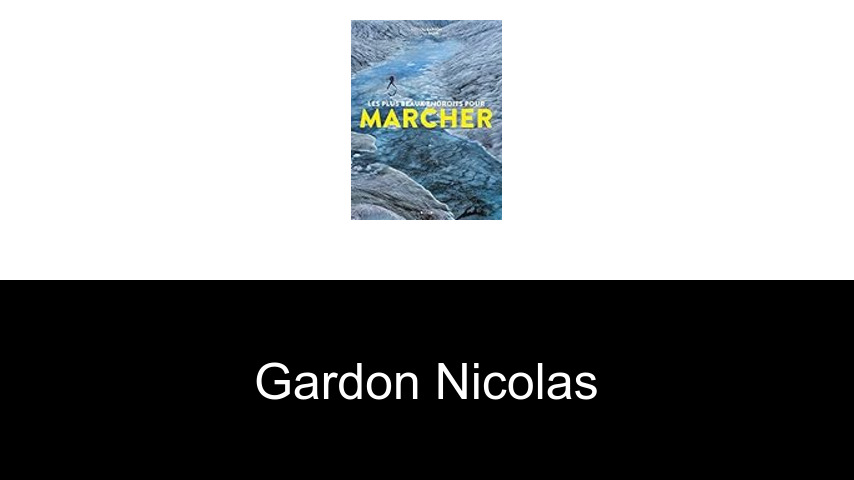livres de Gardon Nicolas