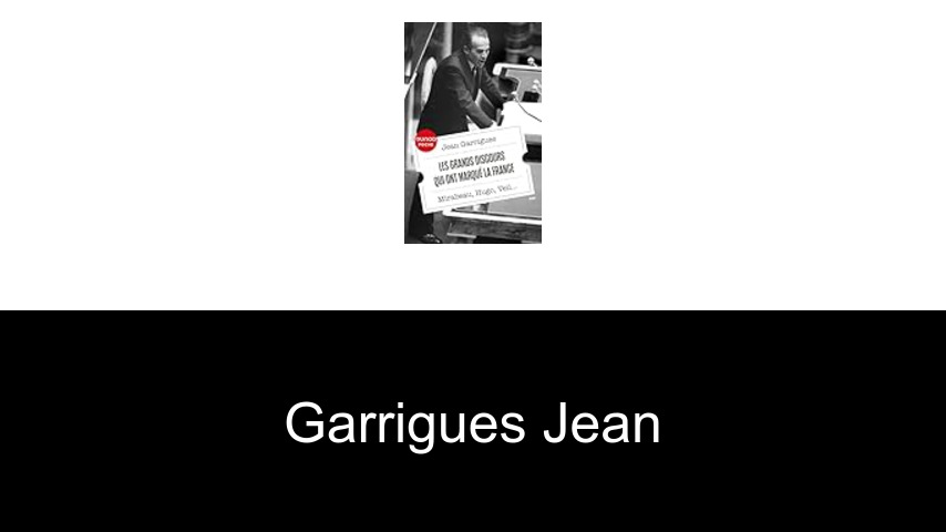 livres de Garrigues Jean