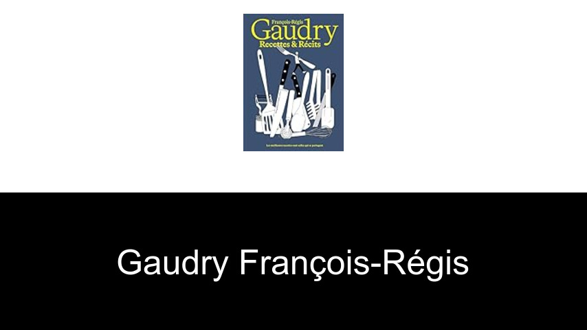 livres de Gaudry François-Régis