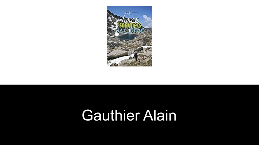 livres de Gauthier Alain