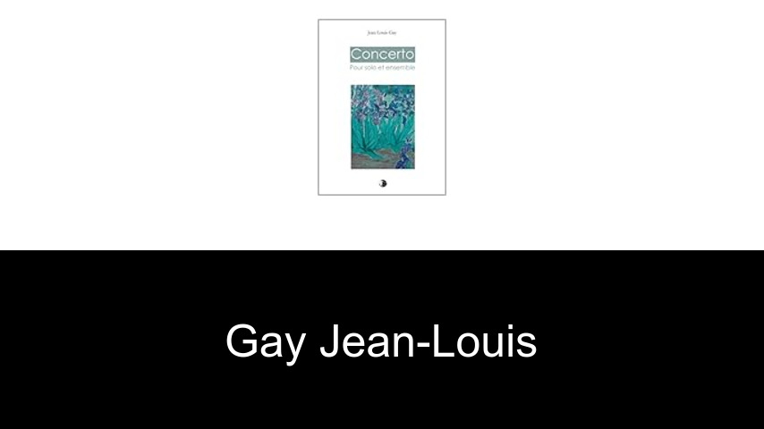 livres de Gay Jean-Louis