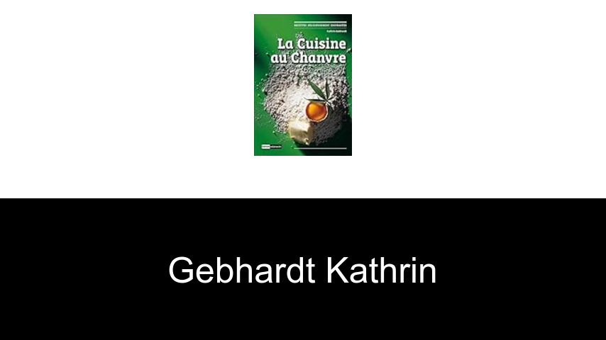 livres de Gebhardt Kathrin