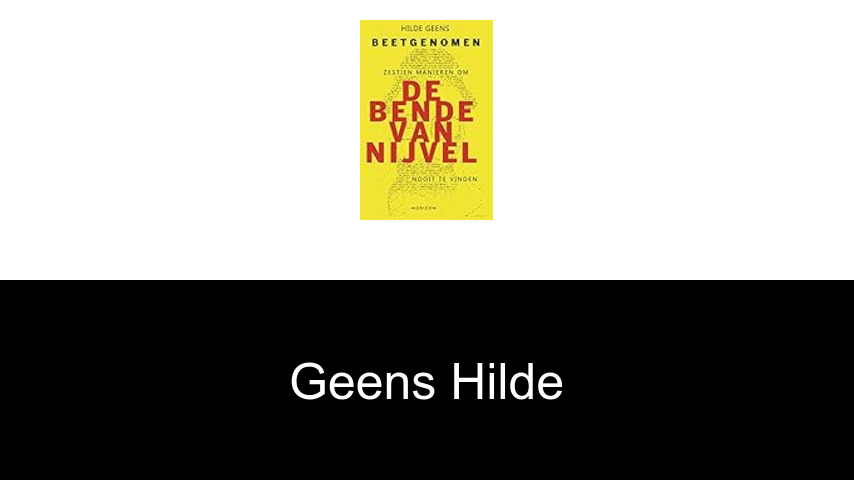 livres de Geens Hilde