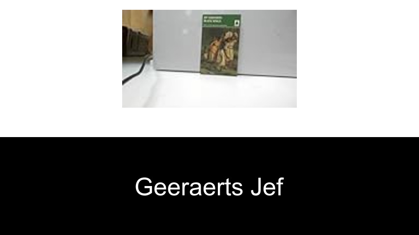 livres de Geeraerts Jef