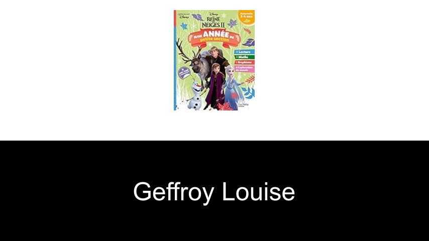 livres de Geffroy Louise