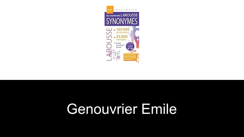 livres de Genouvrier Emile