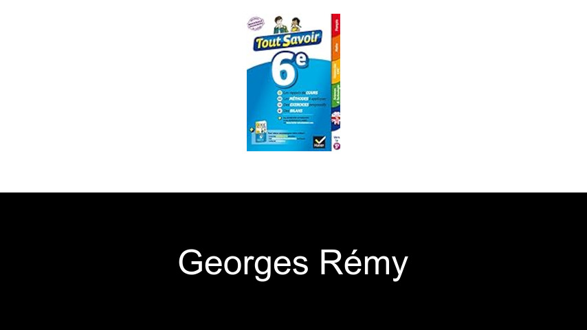 livres de Georges Rémy