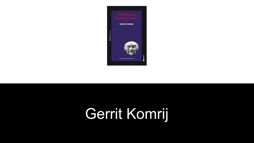 livres de Gerrit Komrij
