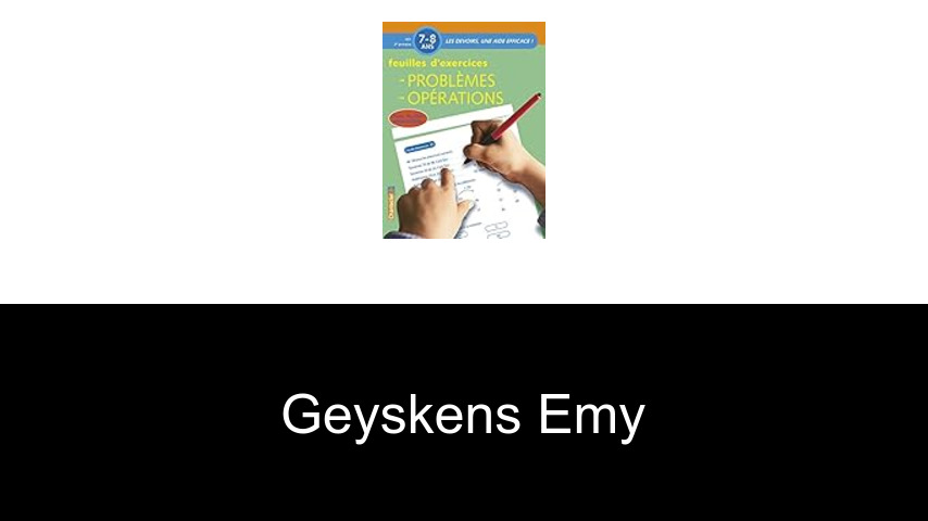 livres de GEYSKENS EMY