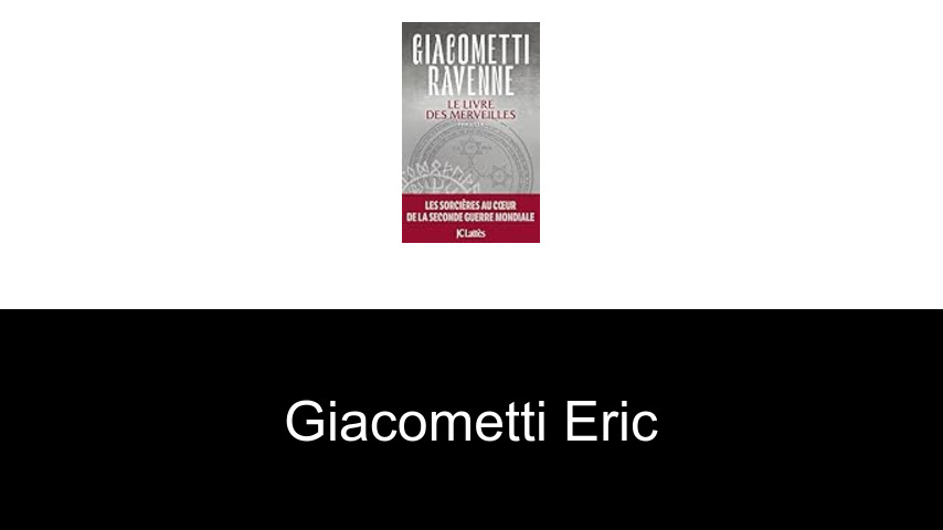livres de Giacometti Eric