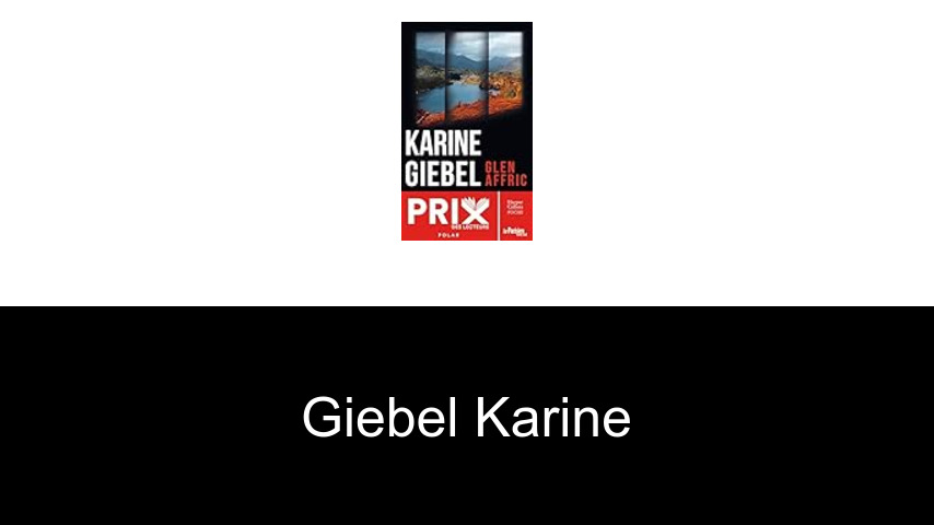 livres de Giebel Karine