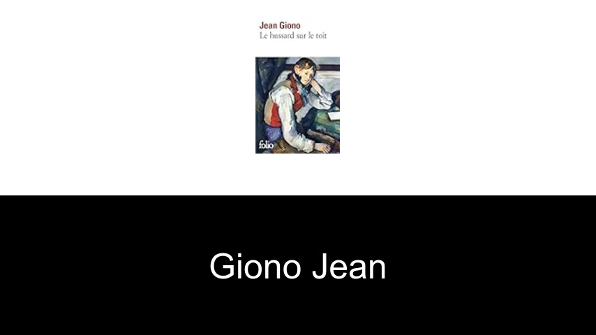 livres de Giono Jean