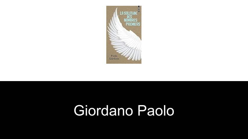 livres de Giordano Paolo