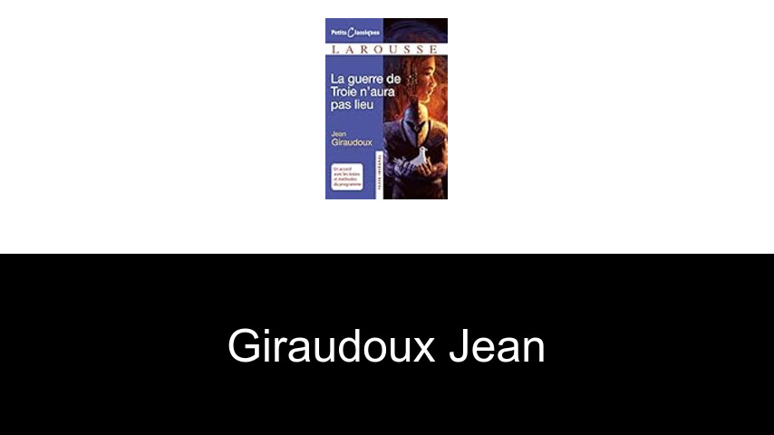 livres de Giraudoux Jean