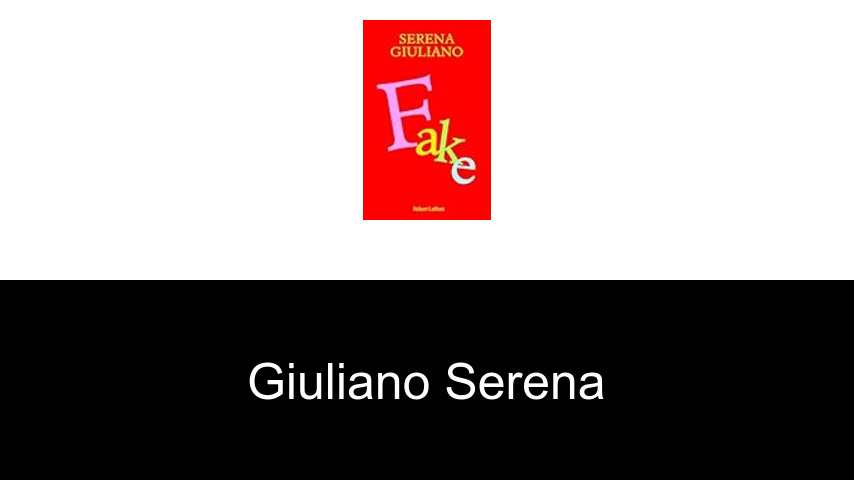 livres de Giuliano Serena
