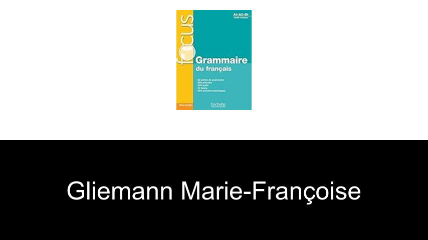 livres de Gliemann Marie-Françoise