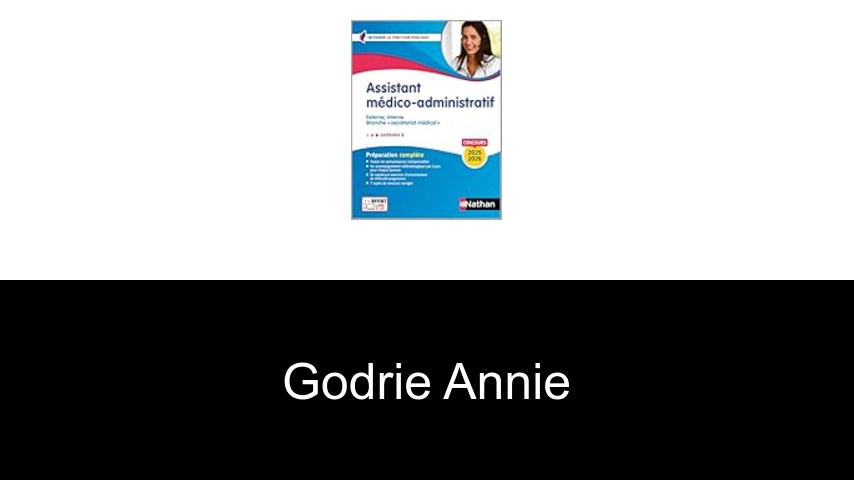 livres de GODRIE ANNIE