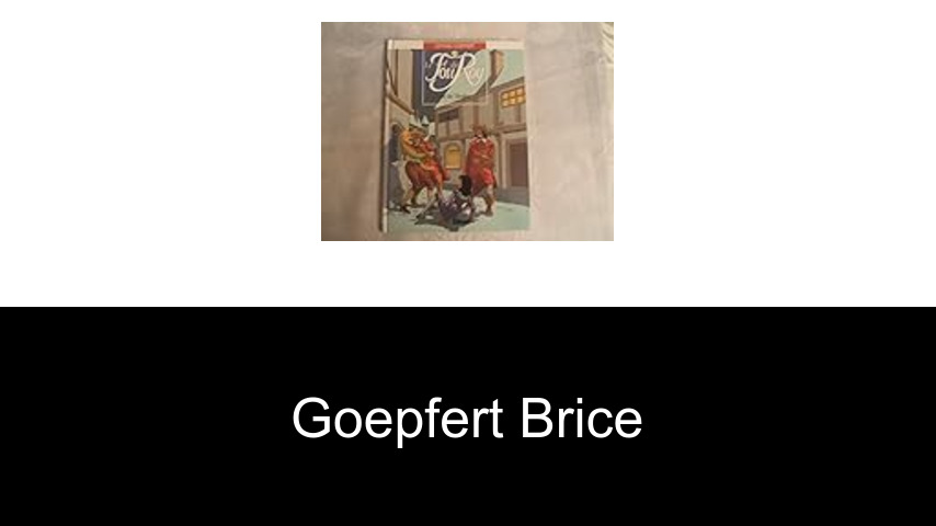 livres de Goepfert Brice
