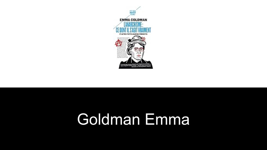 livres de Goldman Emma