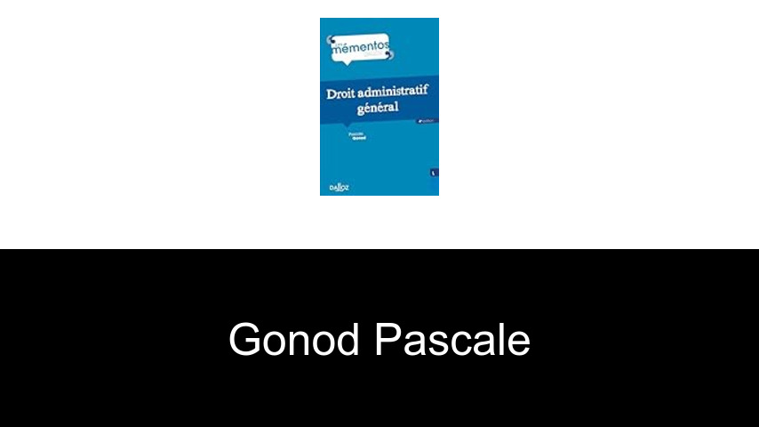 livres de Gonod Pascale