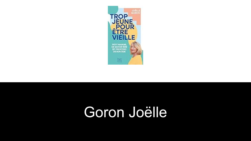 livres de Goron Joëlle
