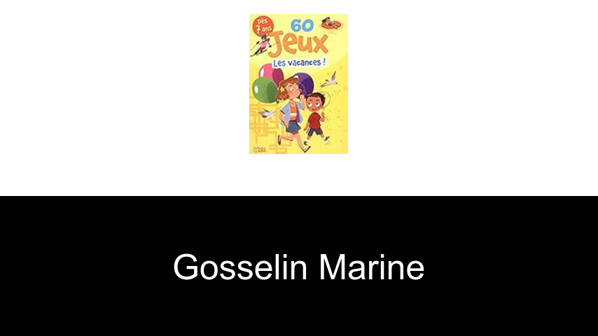 livres de Gosselin Marine