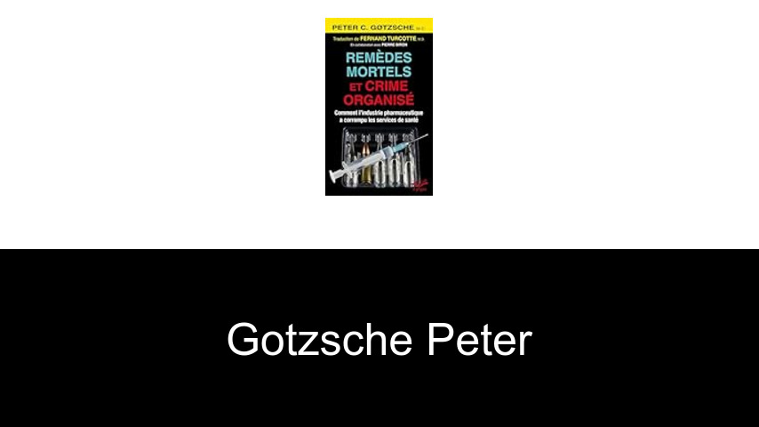 livres de Gotzsche Peter