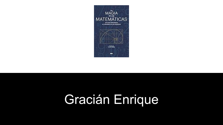 livres de Gracián Enrique